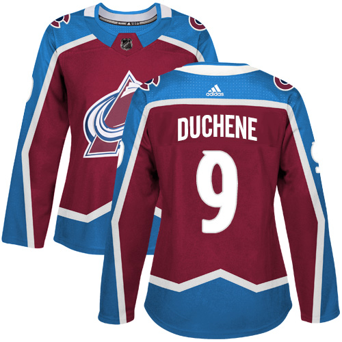 Adidas Colorado Avalanche #9 Matt Duchene Burgundy Home Authentic Women Stitched NHL Jersey